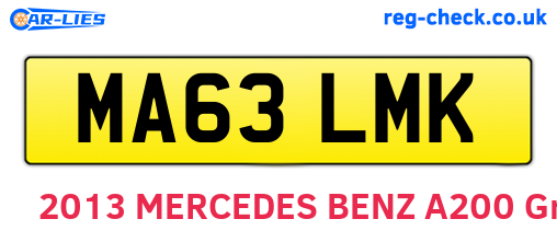 MA63LMK are the vehicle registration plates.