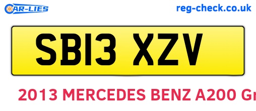 SB13XZV are the vehicle registration plates.