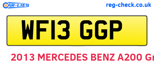 WF13GGP are the vehicle registration plates.