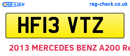 HF13VTZ are the vehicle registration plates.