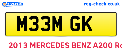 M33MGK are the vehicle registration plates.