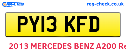 PY13KFD are the vehicle registration plates.