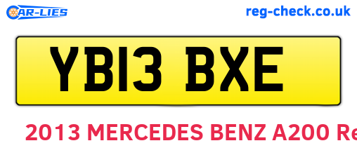 YB13BXE are the vehicle registration plates.