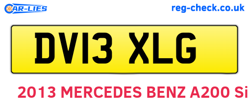 DV13XLG are the vehicle registration plates.
