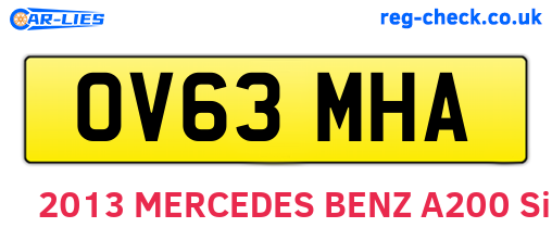 OV63MHA are the vehicle registration plates.