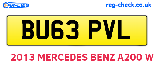 BU63PVL are the vehicle registration plates.