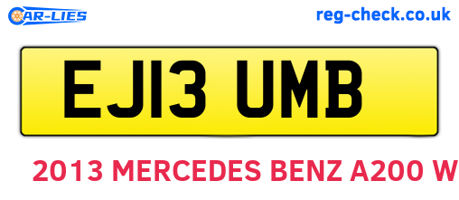 EJ13UMB are the vehicle registration plates.