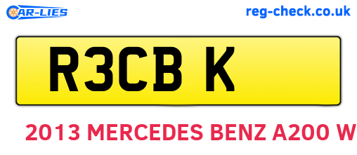 R3CBK are the vehicle registration plates.