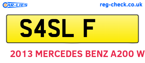 S4SLF are the vehicle registration plates.