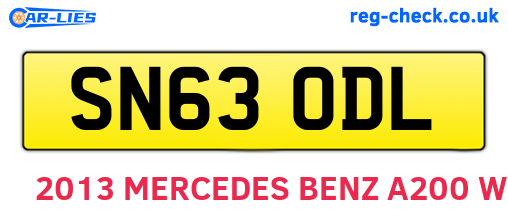 SN63ODL are the vehicle registration plates.