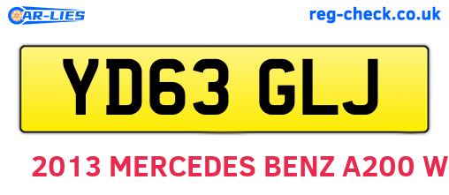 YD63GLJ are the vehicle registration plates.