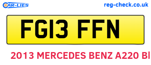 FG13FFN are the vehicle registration plates.