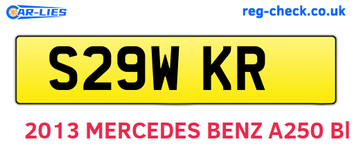 S29WKR are the vehicle registration plates.