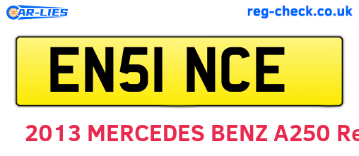 EN51NCE are the vehicle registration plates.