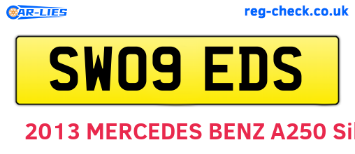 SW09EDS are the vehicle registration plates.