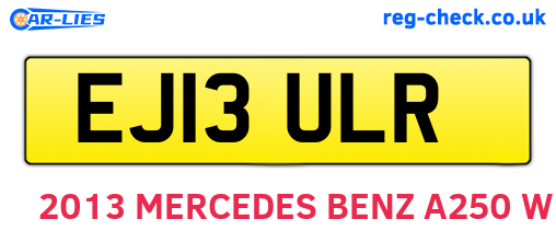 EJ13ULR are the vehicle registration plates.