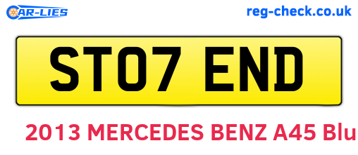 ST07END are the vehicle registration plates.