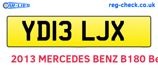 YD13LJX are the vehicle registration plates.