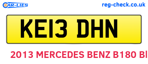 KE13DHN are the vehicle registration plates.
