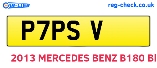 P7PSV are the vehicle registration plates.
