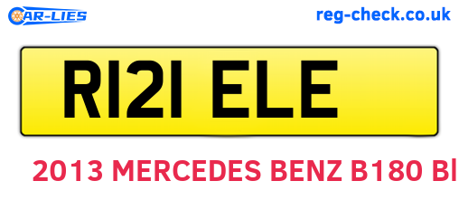 R121ELE are the vehicle registration plates.