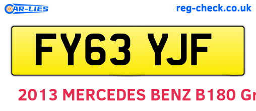FY63YJF are the vehicle registration plates.