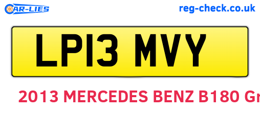 LP13MVY are the vehicle registration plates.