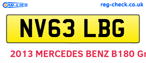 NV63LBG are the vehicle registration plates.