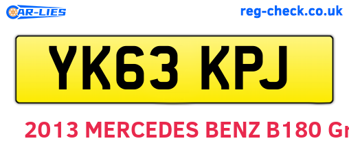 YK63KPJ are the vehicle registration plates.