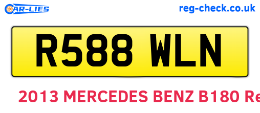 R588WLN are the vehicle registration plates.