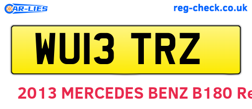WU13TRZ are the vehicle registration plates.