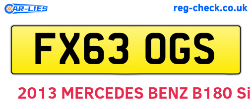 FX63OGS are the vehicle registration plates.