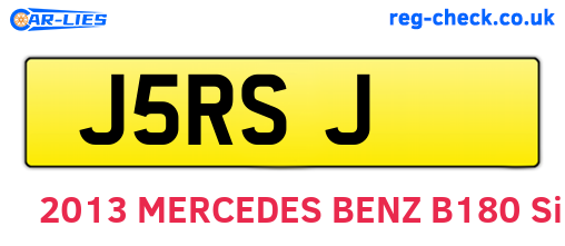 J5RSJ are the vehicle registration plates.