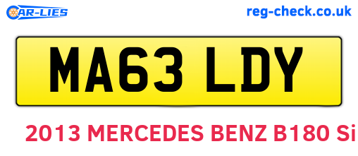 MA63LDY are the vehicle registration plates.