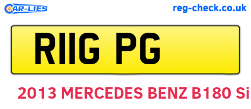 R11GPG are the vehicle registration plates.