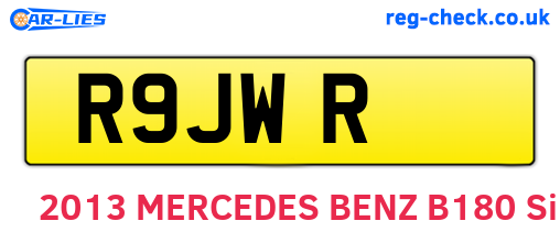 R9JWR are the vehicle registration plates.
