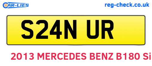 S24NUR are the vehicle registration plates.