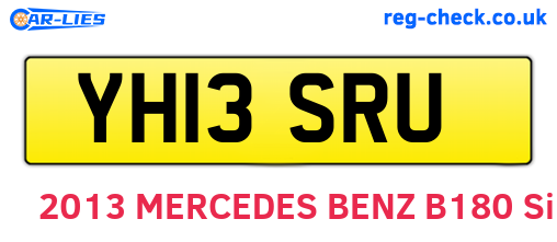 YH13SRU are the vehicle registration plates.