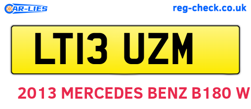 LT13UZM are the vehicle registration plates.
