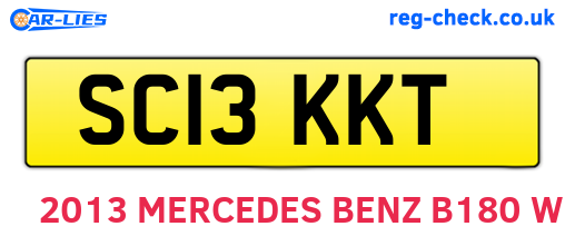 SC13KKT are the vehicle registration plates.