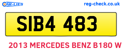 SIB4483 are the vehicle registration plates.