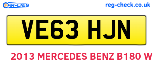 VE63HJN are the vehicle registration plates.
