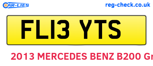 FL13YTS are the vehicle registration plates.