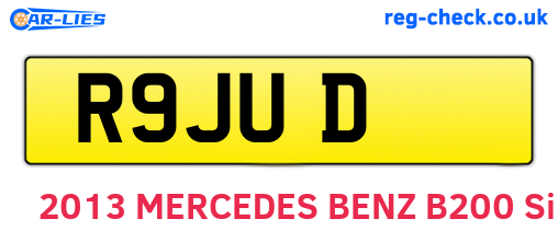 R9JUD are the vehicle registration plates.