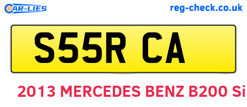 S55RCA are the vehicle registration plates.