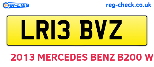 LR13BVZ are the vehicle registration plates.