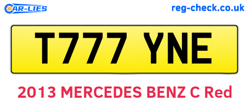 T777YNE are the vehicle registration plates.