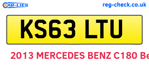 KS63LTU are the vehicle registration plates.
