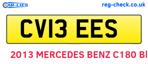 CV13EES are the vehicle registration plates.