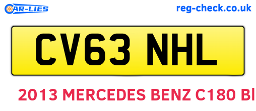 CV63NHL are the vehicle registration plates.